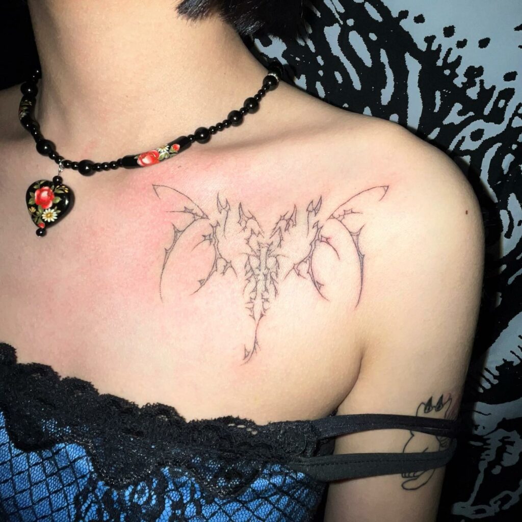 11+ Butterfly Tattoo On Arm Ideas That Will Blow Your Mind 13 Abstract Butterfly Tattoo With Dot Work