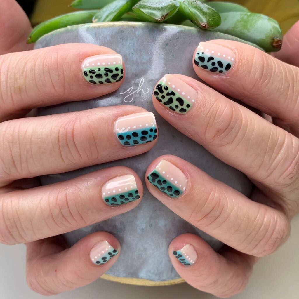 Add a Pop with 25 Cheetah Print Nails in 2024 21 Artistic Abstract Cheetah Print Nails