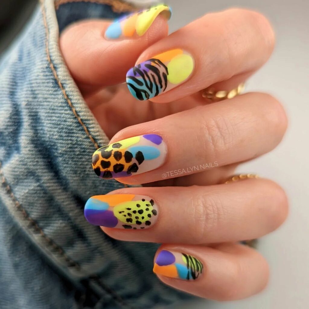 Add a Pop with 25 Cheetah Print Nails in 2024 22 Abstract Cheetah Print Nails
