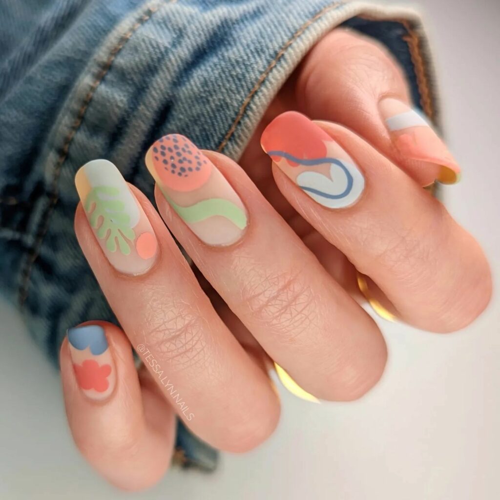 To Inspire You in 2024: 55 Amazing Abstract Nail Designs 21 Abstract Nail11