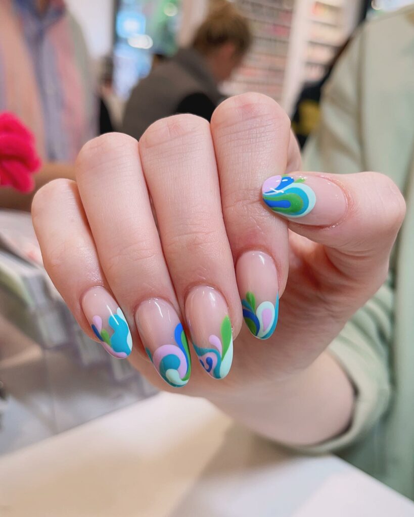 To Inspire You in 2024: 55 Amazing Abstract Nail Designs 22 Abstract Nail12