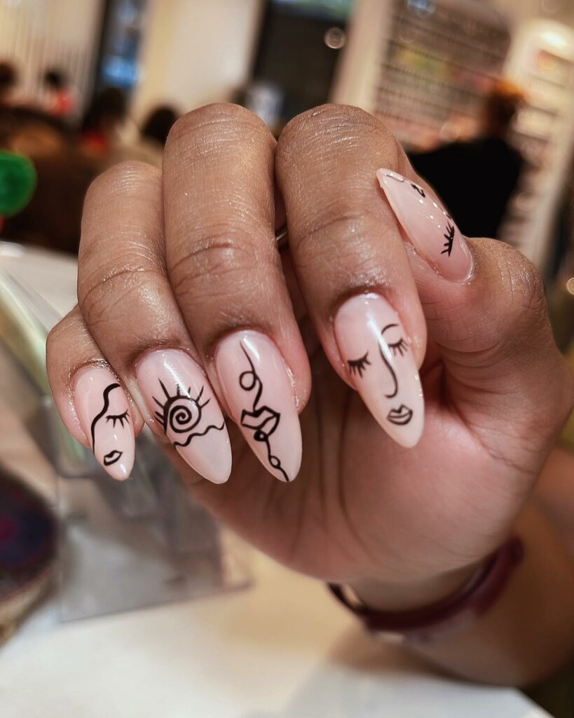 To Inspire You in 2024: 55 Amazing Abstract Nail Designs 29 Abstract Nail19