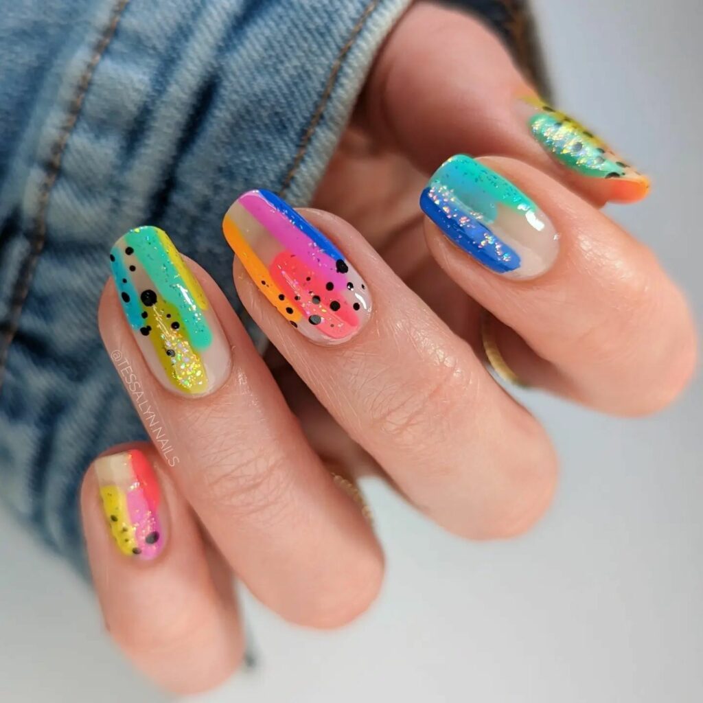 To Inspire You in 2024: 55 Amazing Abstract Nail Designs 36 Abstract Nail26