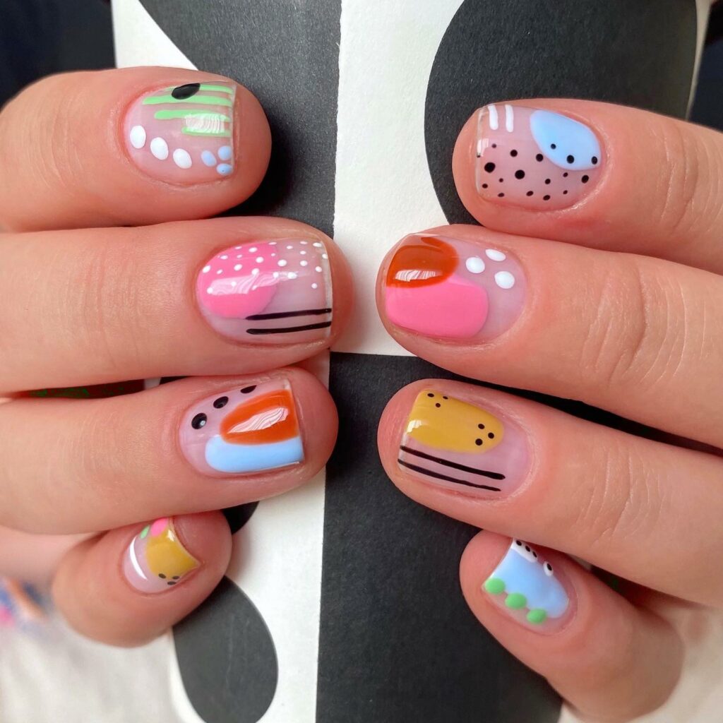 To Inspire You in 2024: 55 Amazing Abstract Nail Designs 38 Abstract Nail28
