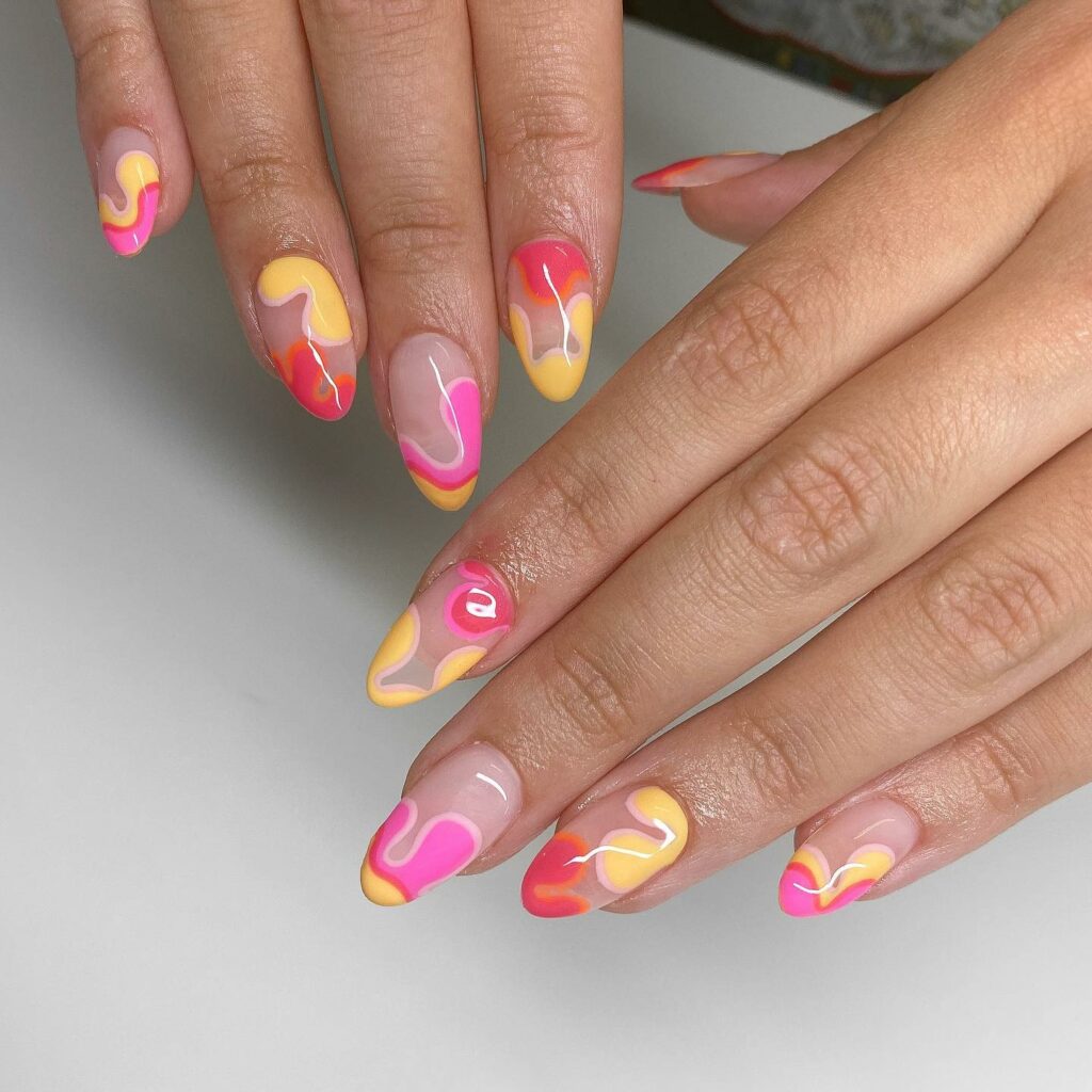 To Inspire You in 2024: 55 Amazing Abstract Nail Designs 42 Abstract Nail32