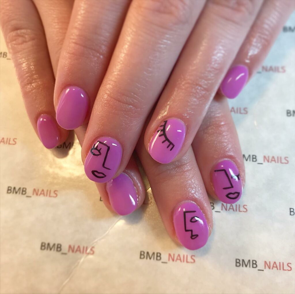 To Inspire You in 2024: 55 Amazing Abstract Nail Designs 44 Abstract Nail34