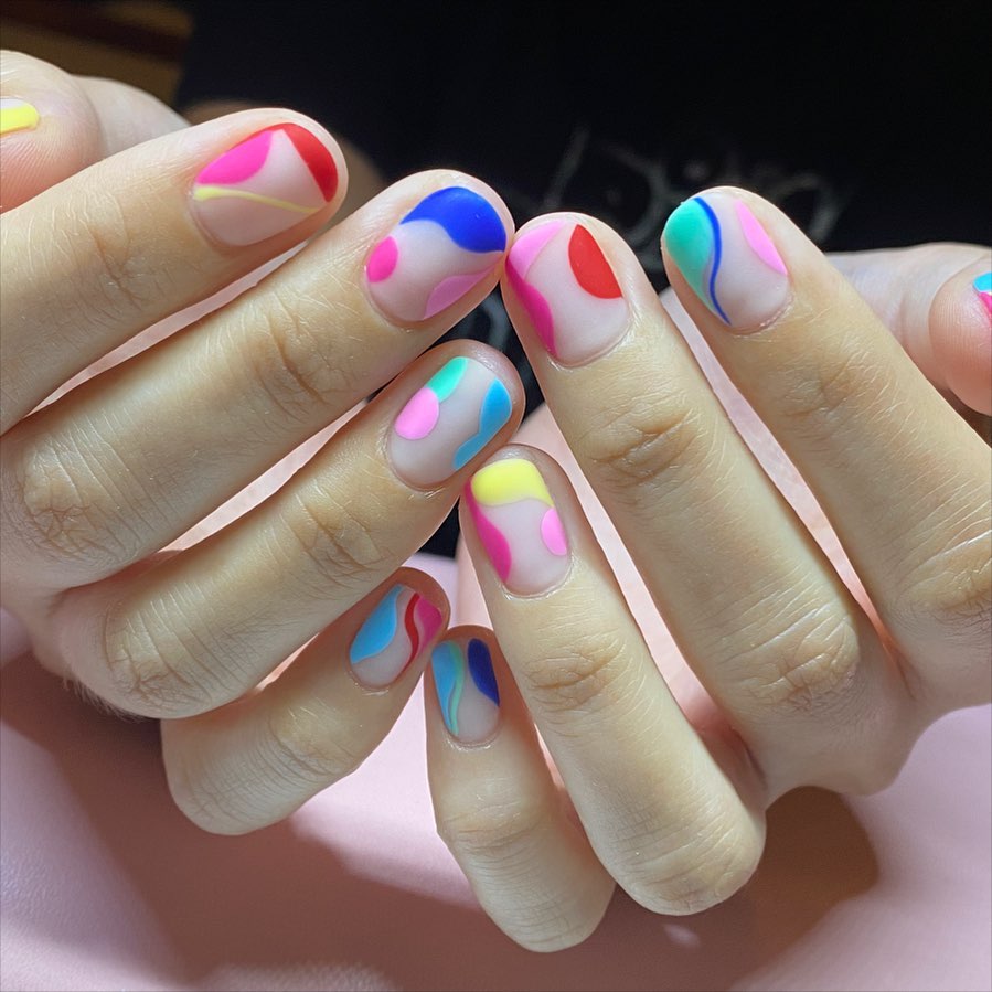 To Inspire You in 2024: 55 Amazing Abstract Nail Designs 45 Abstract Nail35