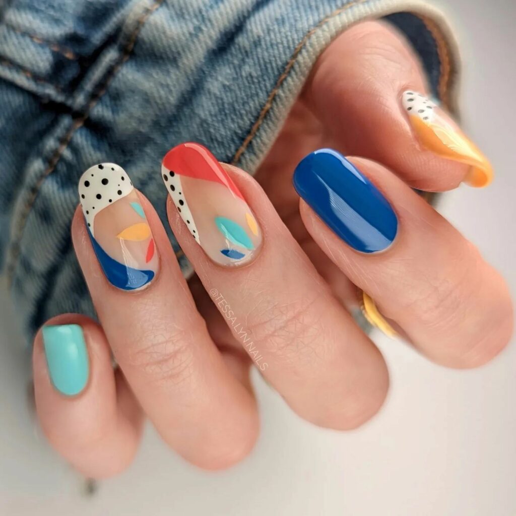 To Inspire You in 2024: 55 Amazing Abstract Nail Designs 14 Abstract Nail4