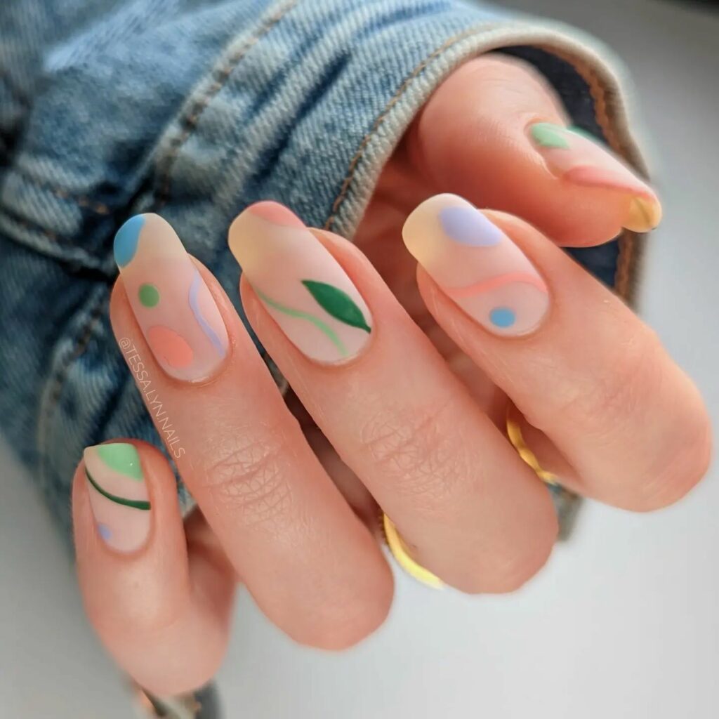 To Inspire You in 2024: 55 Amazing Abstract Nail Designs 17 Abstract Nail7
