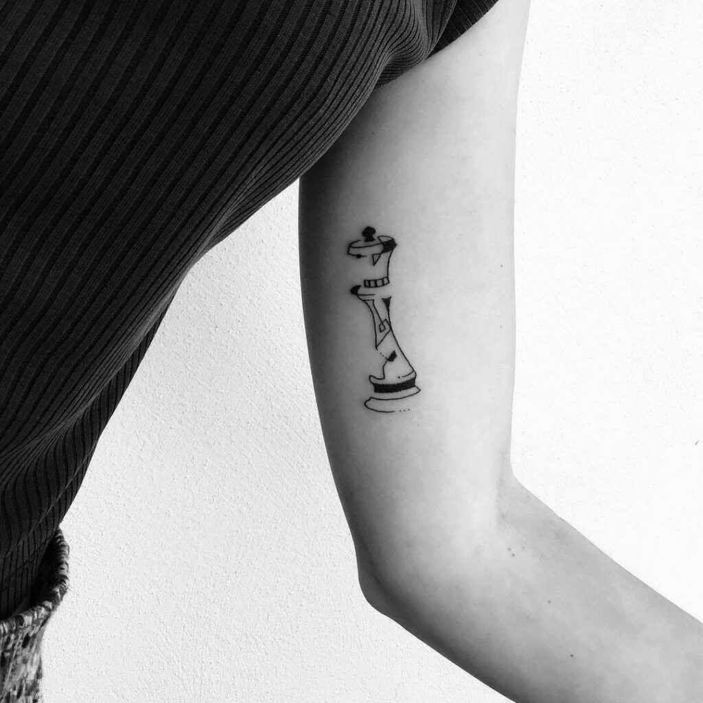 12+ Queen Chess Piece Tattoo Ideas To Inspire You! 18 Abstract Queen Tattoo Design