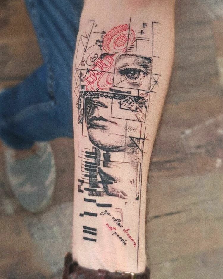 12+ Spaced Out Tattoo Sleeve Ideas To Inspire You! 17 Abstract Spaced Out Forearm Tattoo Sleeve