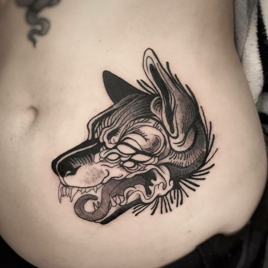 11+ Wolf Head Tattoo Ideas You Have To See To Believe! 14 Abstract Wolf Head Tattoo