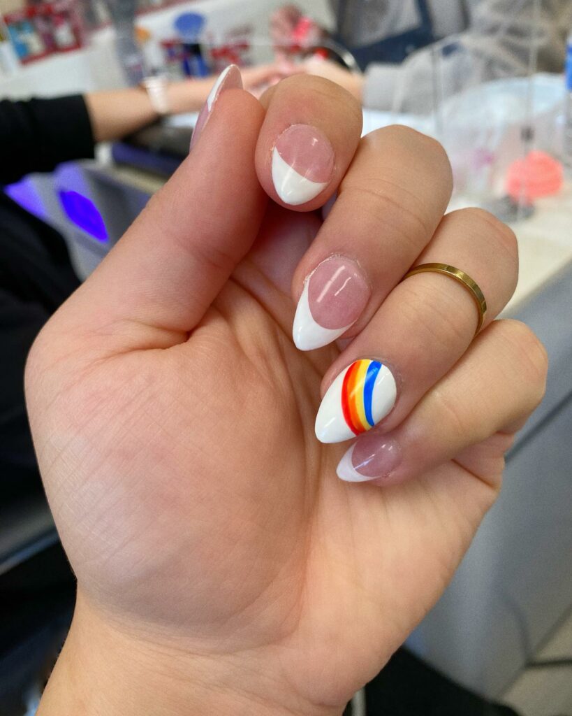 Try Out 40 Simple and Elegant Nail Designs for 2024 30 Accent Stripe