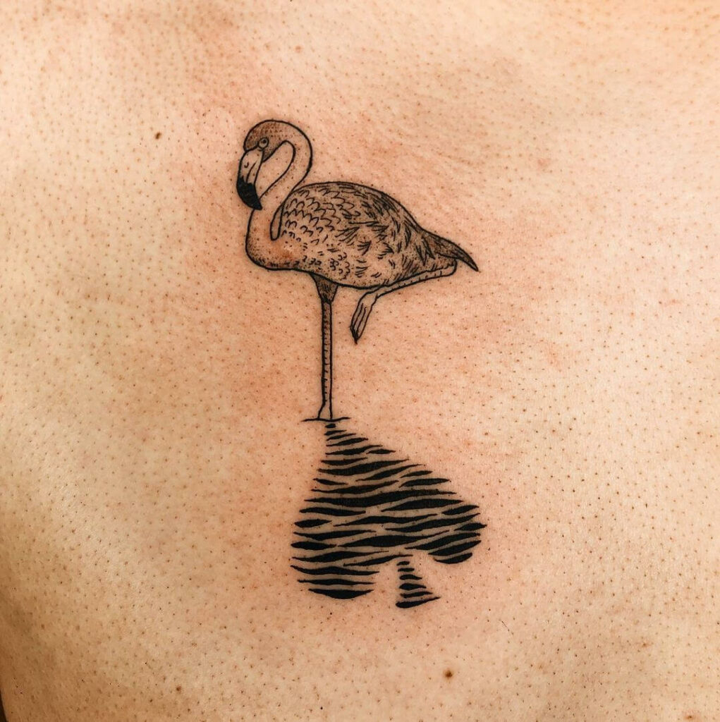 12+ Spade Tattoo Ideas To Inspire You! 13 Ace Flamingo Tattoo
