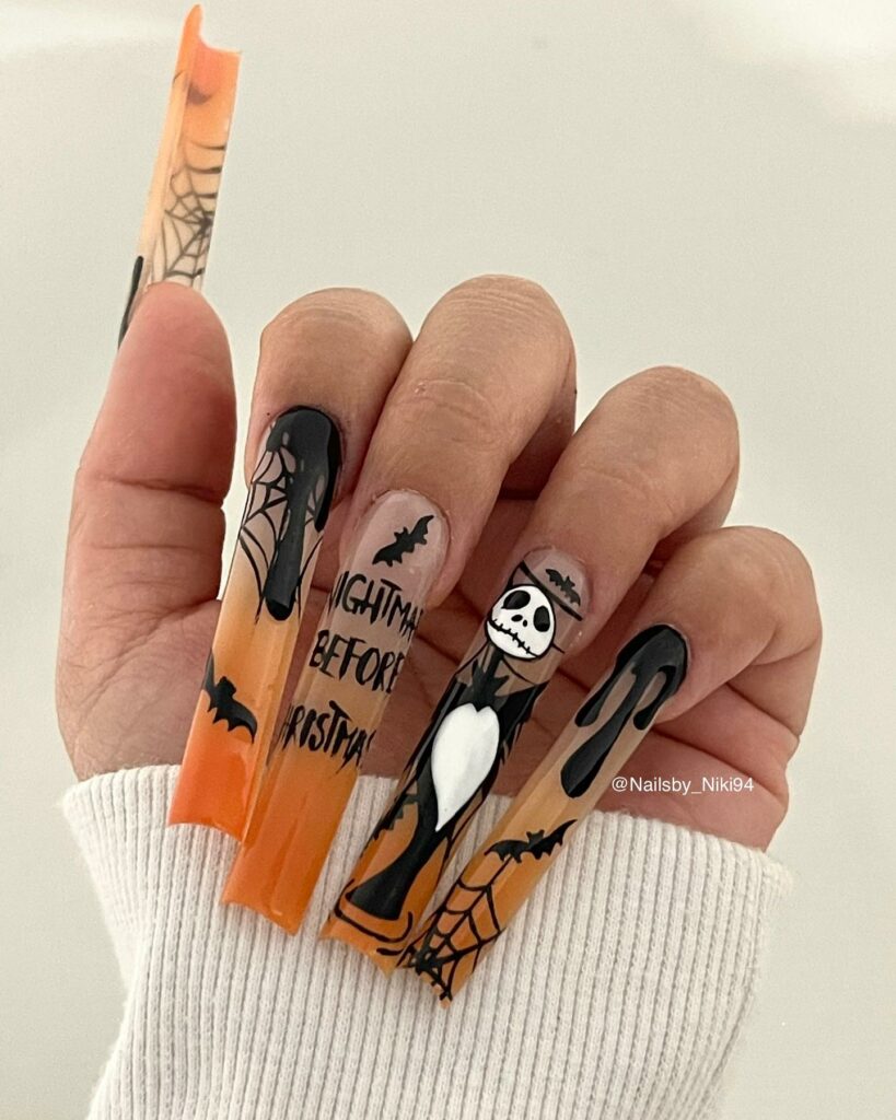 30 Latest Nightmare Before Christmas Nails Ideas! 25 Acrylic Nightmare Before Christmas Nails
