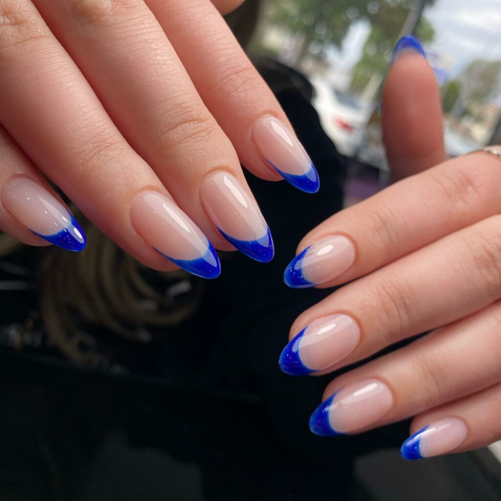 30 Blue French Tip Nail Ideas To Try In 2024! 11 All The Blues