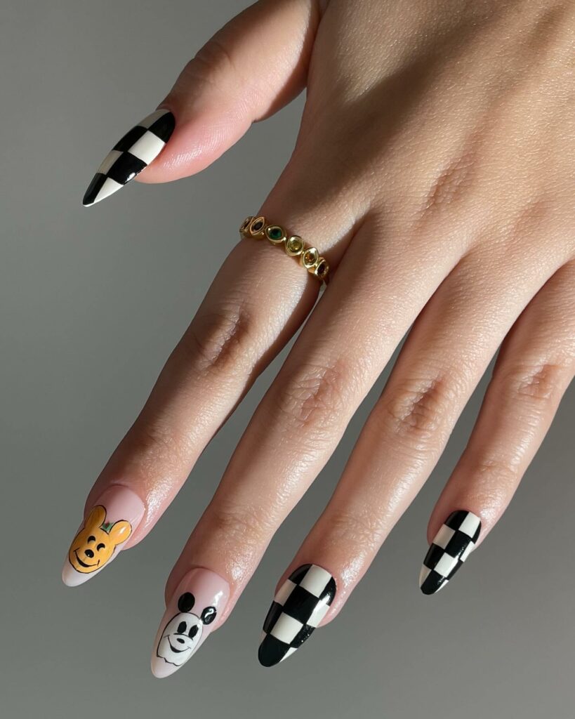 Add Whimsy with 35 Mickey Mouse Nail Designs in 2024 32 Almond-Shaped Mickey Mouse Nails