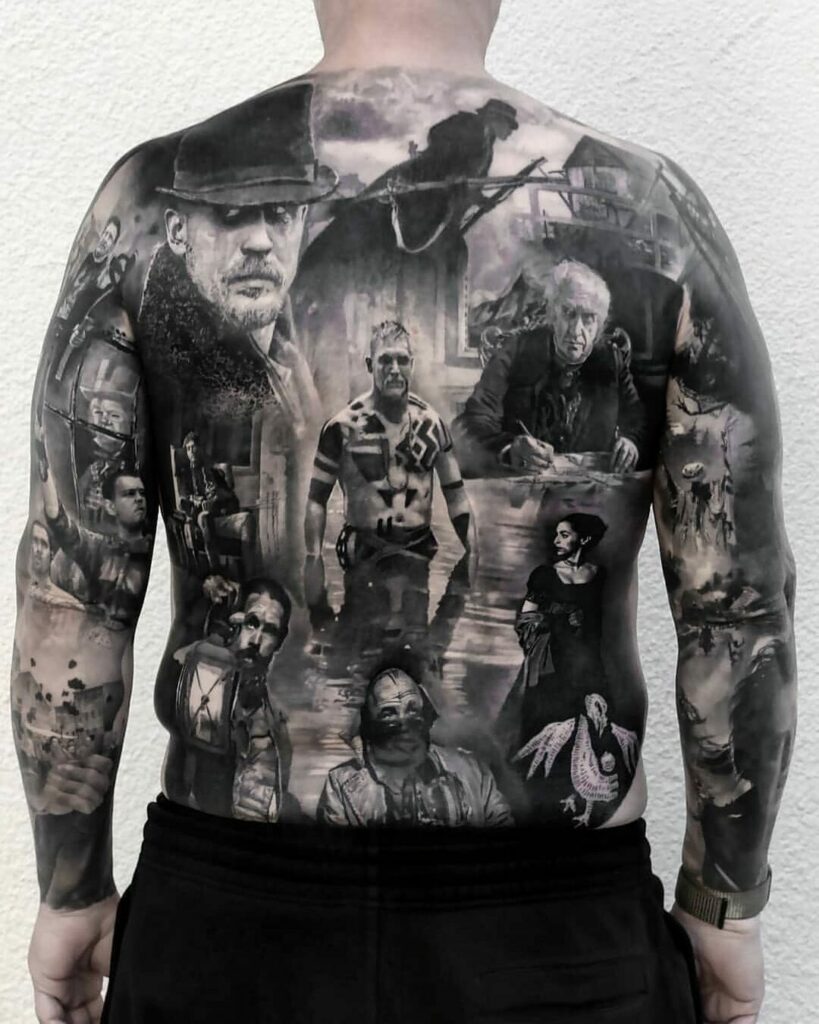 15+ Full-Back Tattoo Ideas You Have To See To Believe! 11 Amazing Black And White Hyper-Realistic Upper Back Tattoo Design
