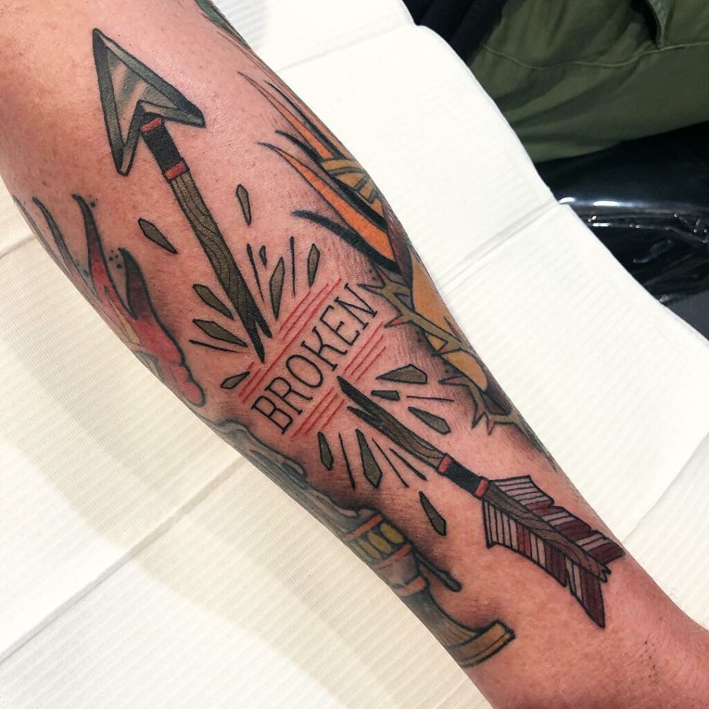 15+ Best Broken Arrow Tattoo Ideas To Inspire You! 18 Amazing Broken Arrow tattoo