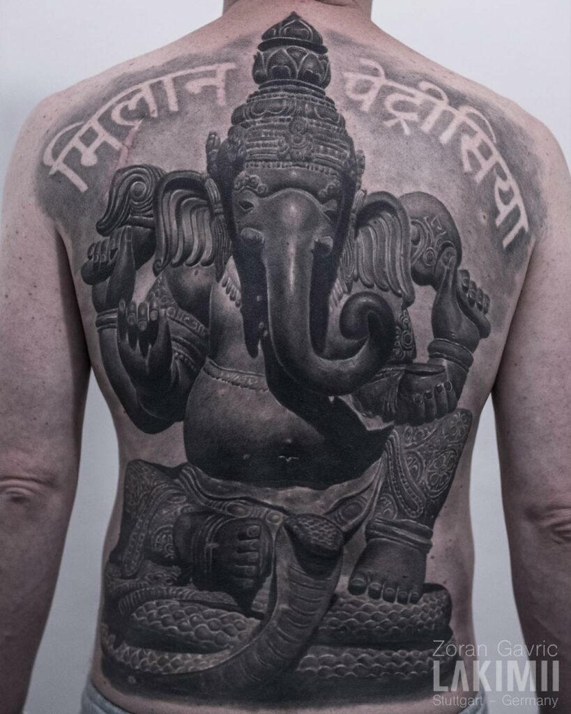 15+ Full-Back Tattoo Ideas You Have To See To Believe! 21 Amazing Lord Ganesh Tattoo Full Back Design