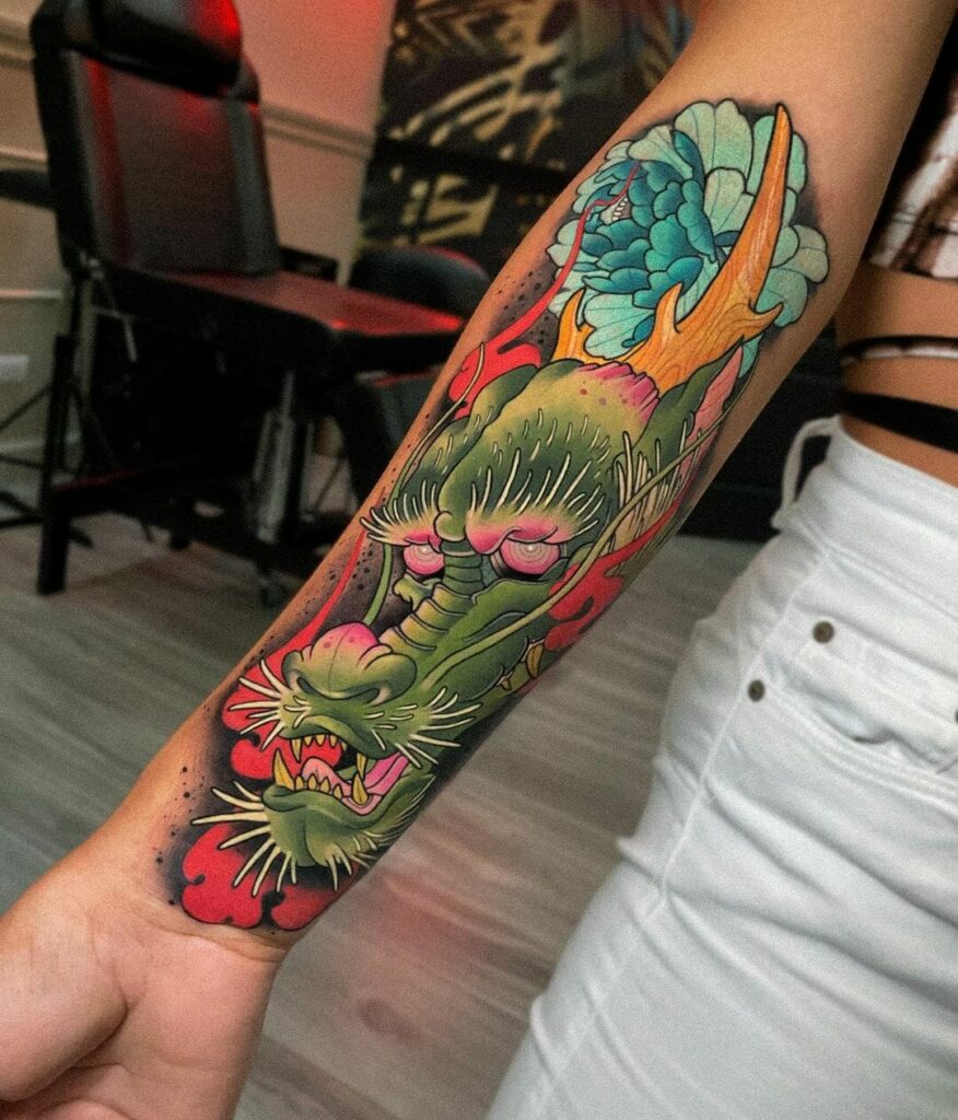 10+ Traditional Dragon Tattoo Ideas You Have to See to Believe! 20 Amazing Neo-Traditional Dragon Head Tattoo Ideas