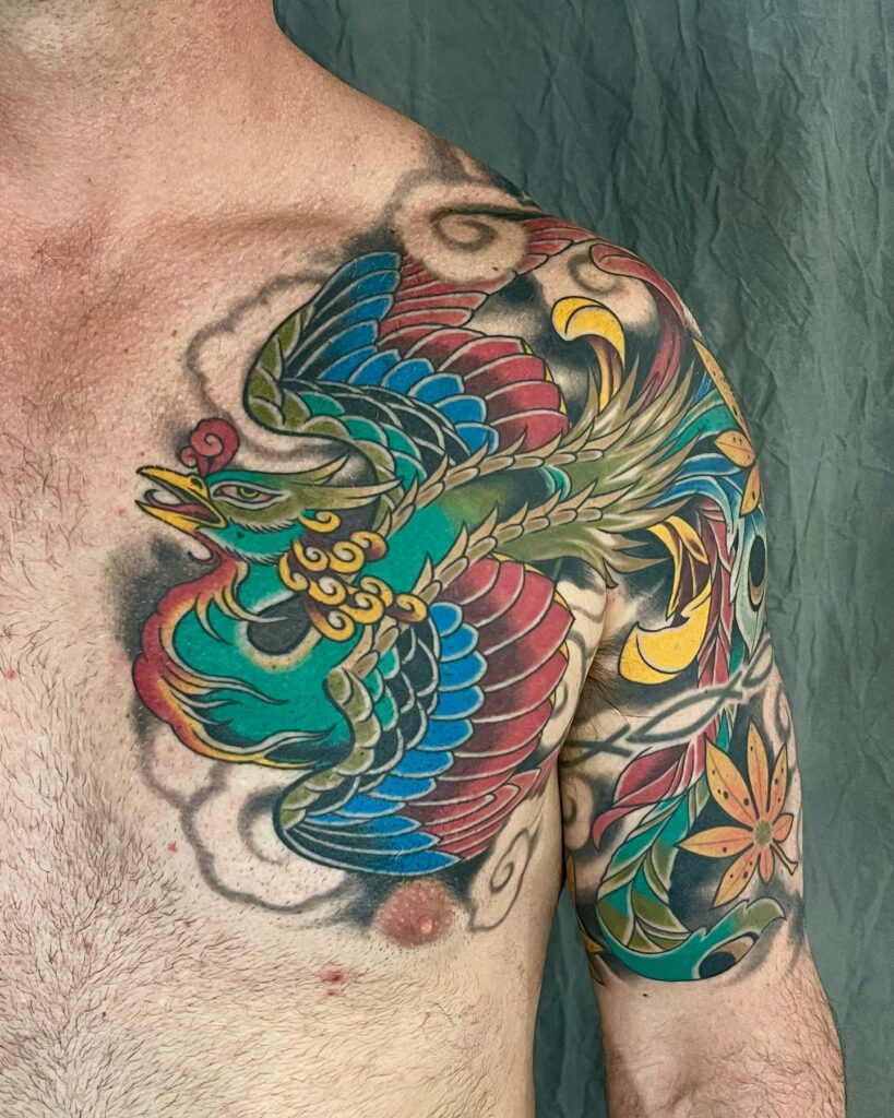 11+ Male Rebirth Phoenix Tattoo Ideas That Will Blow Your Mind! 13 Amazing Phoenix Chest Tattoo Ideas for Men