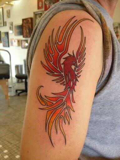 33 Latest Phoenix Tattoos To Inspire You In 2024! 23 Red Tribal Phoenix Tattoo