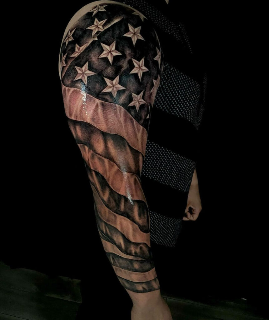 12+ Country Sleeve Tattoo Ideas To Inspire You 11 American Sleeve Tattoos