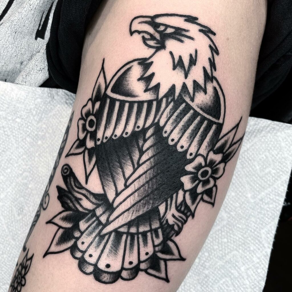 11+ Forearm Eagle Tattoo Ideas That Will blow Your Mind! 13 American Traditional Eagle
