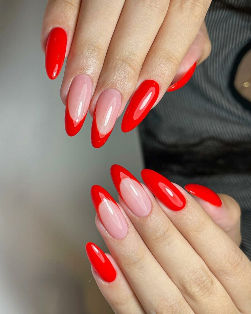 Explore 40 Red French Tip Nail Designs for 2024 36 Anchor Accents nails