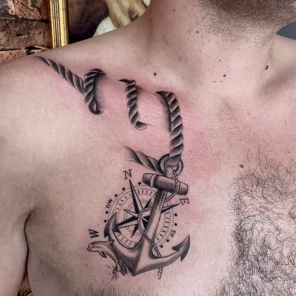 10+ Anchor Chest Tattoo Ideas That Will Blow Your Mind! 10 Anchor Chest Tattoo Ideas