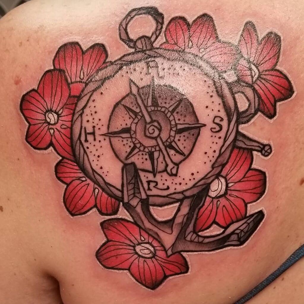 What Does A Compass Tattoo Mean 16 Anchor Compass Tattoos