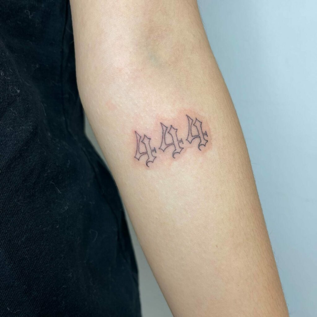 11+ 444 Tattoo Ideas That Will Blow Your Mind! 12 Angel 444 Tattoo Ideas