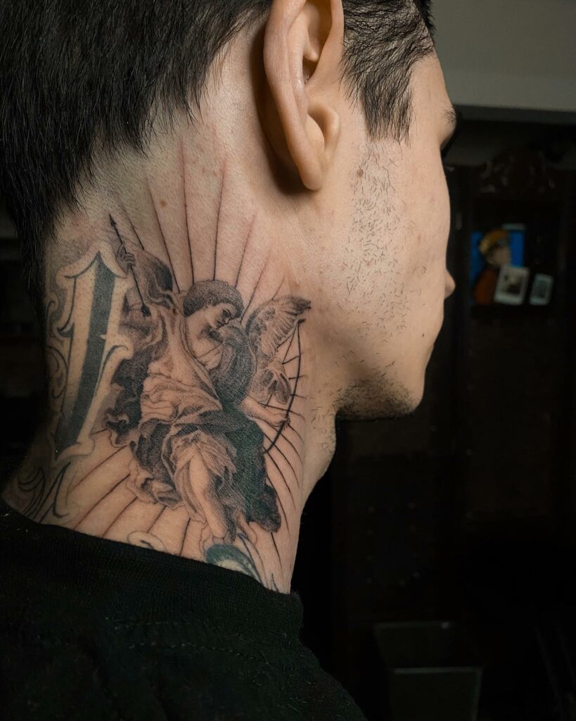 10+ Angel Neck Tattoo Ideas That Will Blow Your Mind! 10 Angel Neck Tattoo
