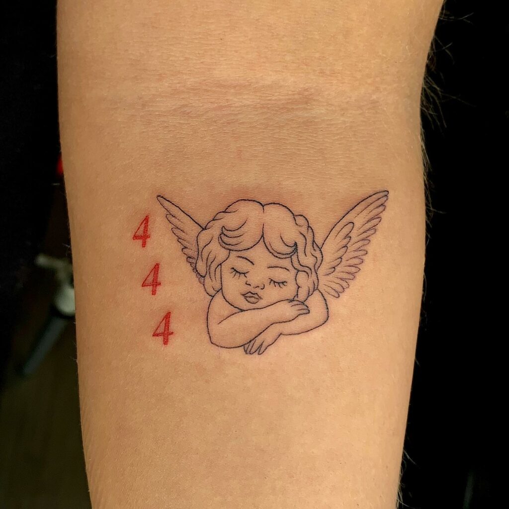 11+ 444 Tattoo Ideas That Will Blow Your Mind! 13 Angel Number Tattoo Design