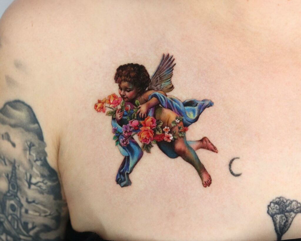 11+ Wings On Chest Tattoo Ideas That You Have To See To Believe! 14 Angel Wings Baby Tattoos