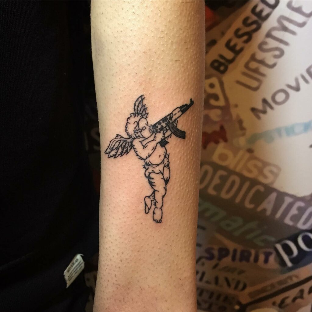 11+ Angel With Gun Tattoo Ideas That Will Blow Your Mind! 10 Angel With Gun Tattoo