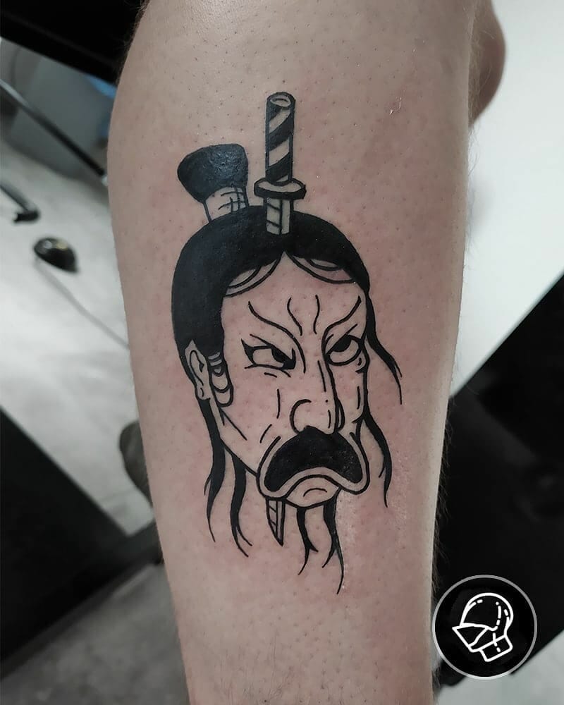 12+ Japanese Samurai Tattoo Ideas To Inspire You! 16 Angry Face Of A Samurai Tattoo