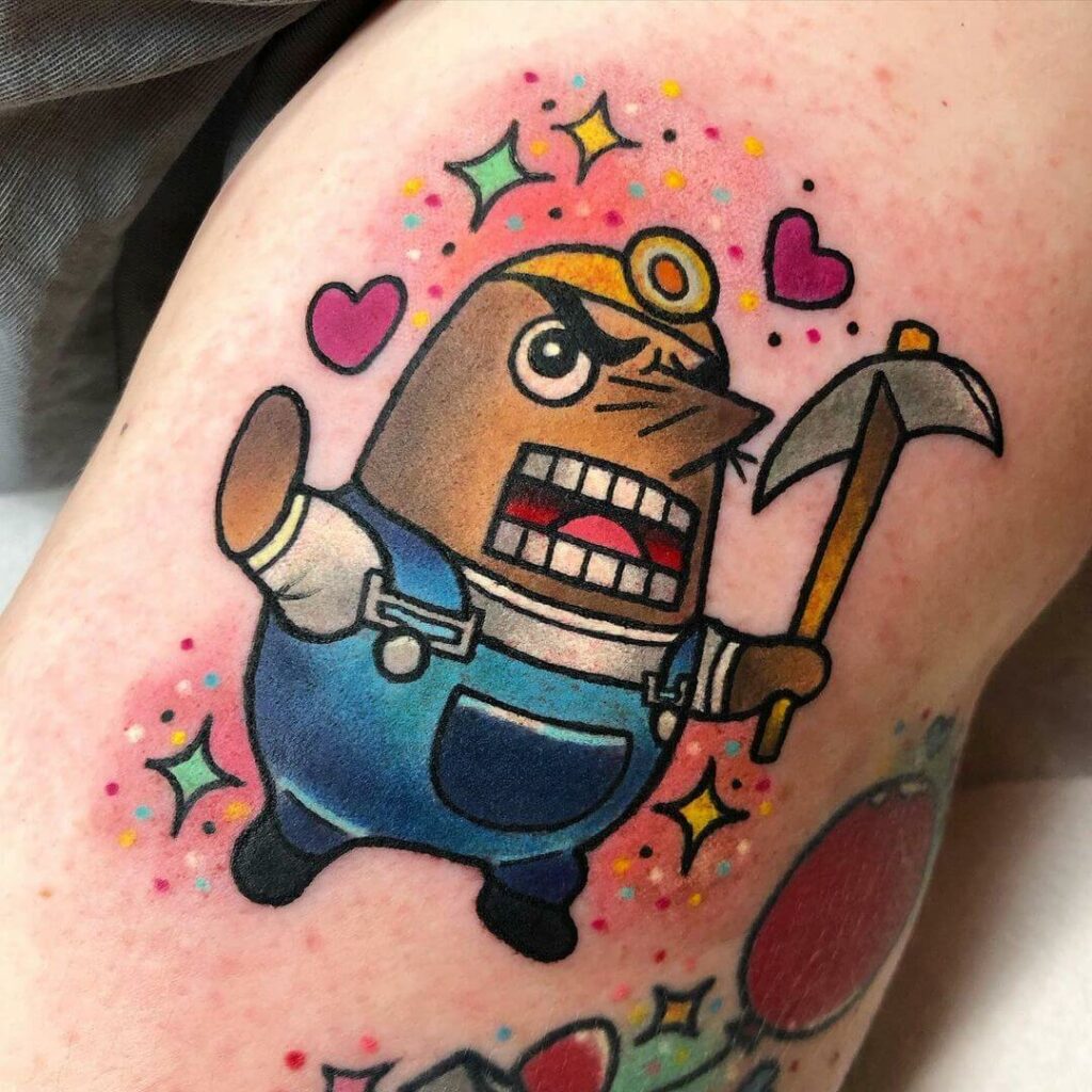 11+ Animal Crossing Tattoo Ideas That Will Blow Your Mind! 11 Animal Crossing Resetti Tattoo