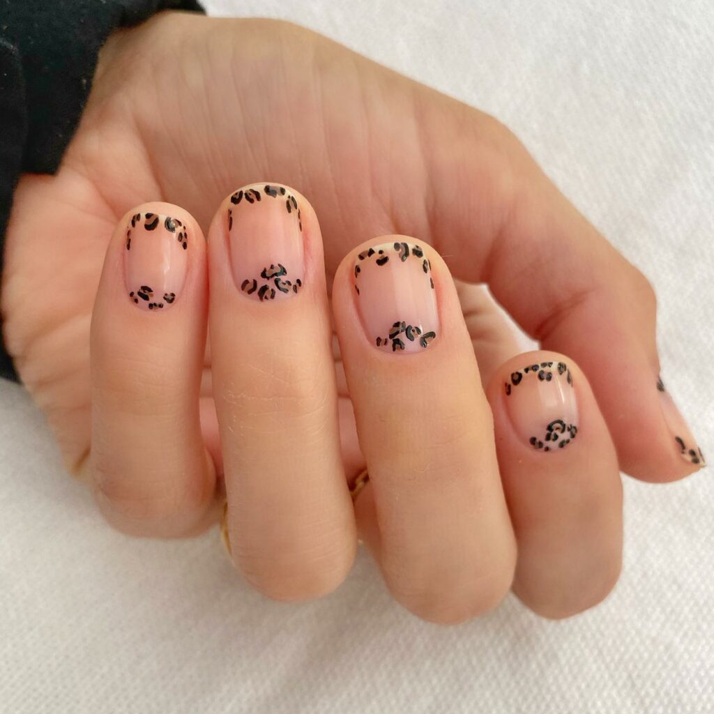 50 Latest Clear Nail Designs To Try In 2024! 31 Animal Print Clear Nail Design