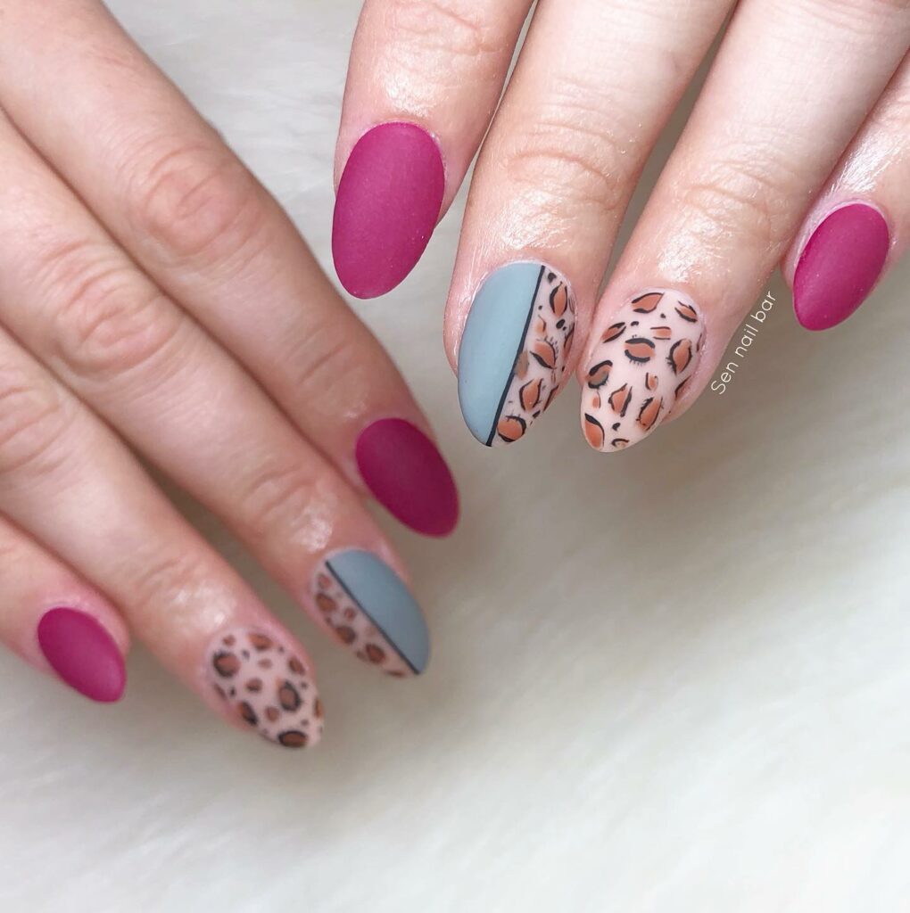 Discover the Hottest Designs of 2024: 30 Latest Dip Powder Nails 27 Animal Print Dip Powder Nails