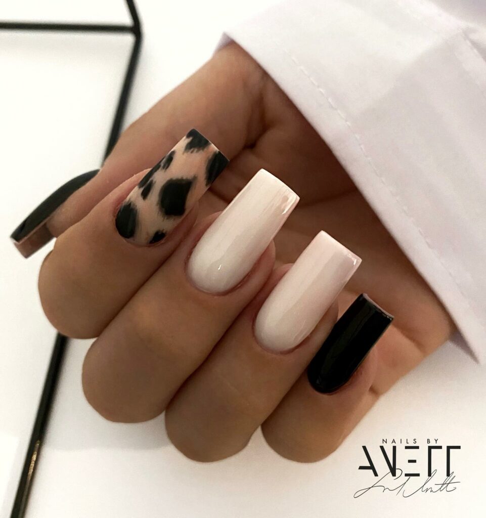 25 Latest Cloud Nails Designs To Try In 2024! 33 Animal Print Milky Cloud Nails