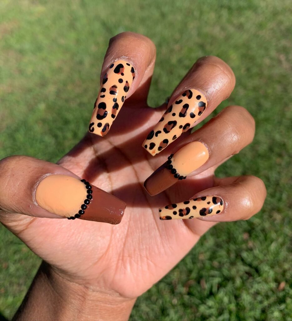 Add a Pop with 25 Cheetah Print Nails in 2024 32 Animal Print and Checks