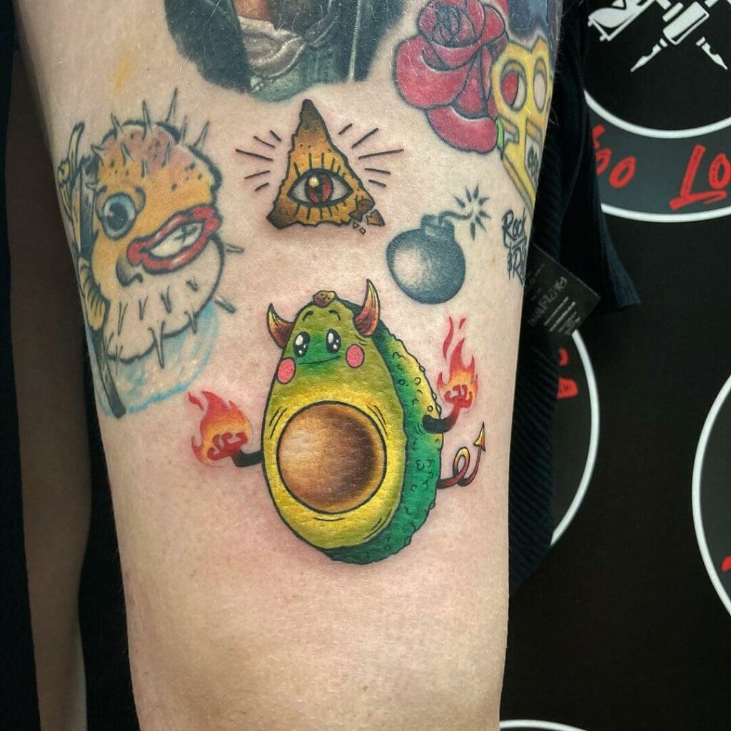 11+ Avocado Tattoo Ideas You'll Have To See To Believe! 12 Animated Avocado Tattoos