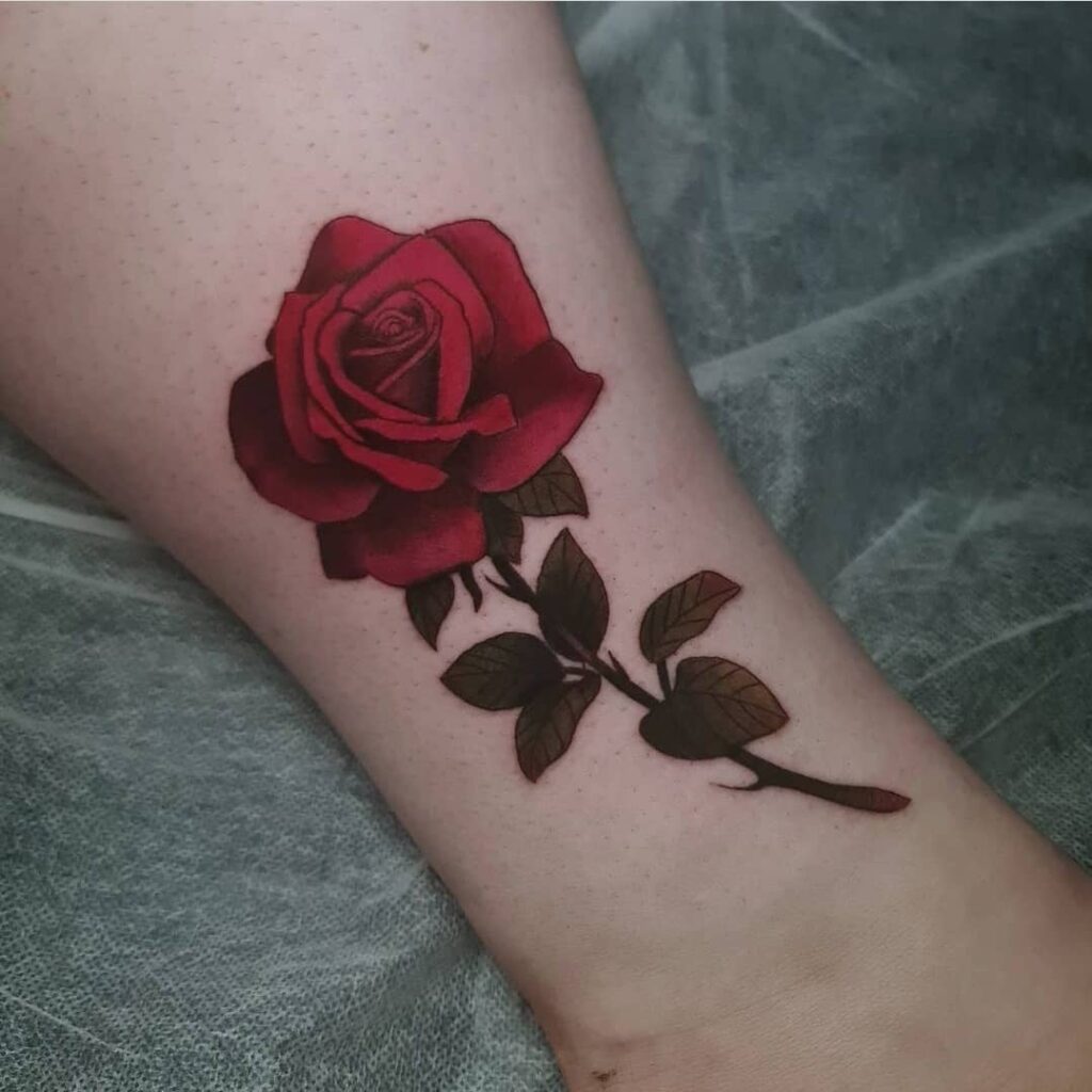 10+ Ankle Flower Tattoo Ideas That Will Blow Your Mind! 13 Ankle Rose Tattoo Designs