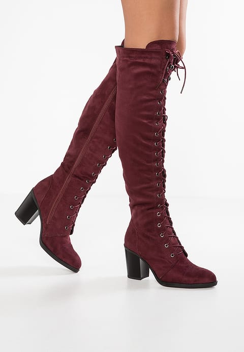 Anna Field – Over-the-knee-boots-bordo – £36.99 Anna Field - Over-the-knee-boots - bordo