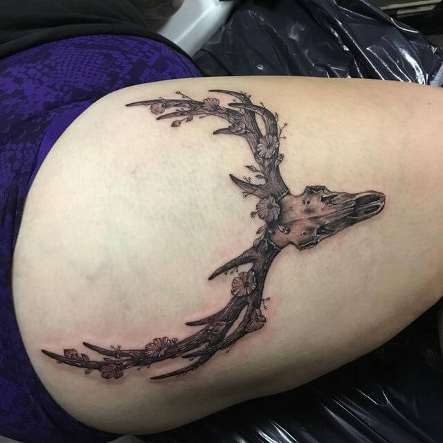 11 Latest Antler Tattoos To Inspire You In 2024! 20 Antler Tattoo With Timepiece
