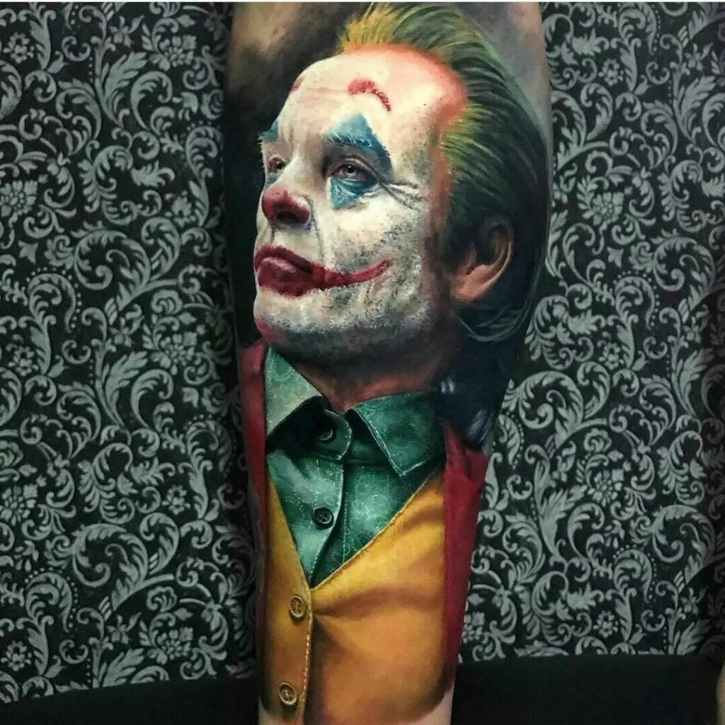 10+ Simple Joker Tattoo Ideas That Will Blow Your Mind! 11 Joaquin Phoenix Joker Tattoo
