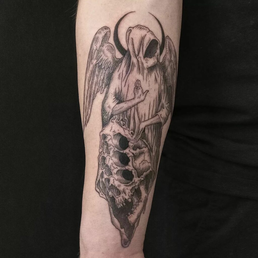 TOP 10 ANGEL TATTOO IDEAS + MEANINGS IN 2024 14 Angel of Death Tattoo
