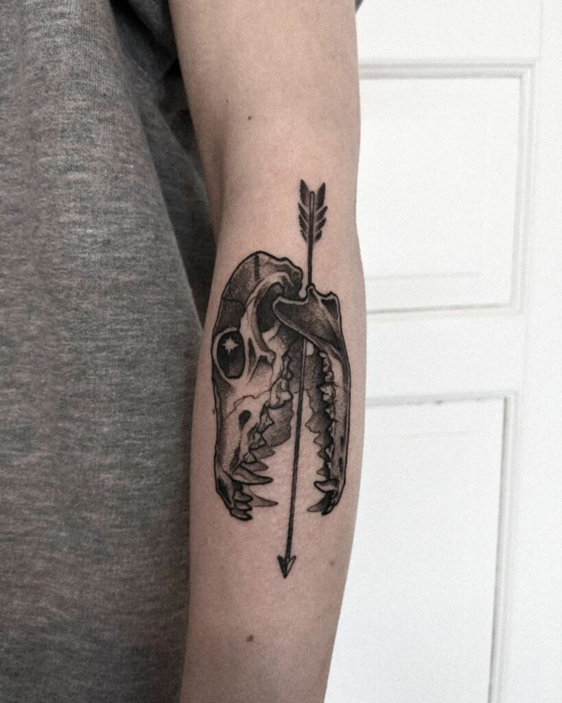AMAZING ANIMAL SKULL TATTOO IDEAS AND THEIR MEANINGS IN 2024 16 Dog Skull Tattoo